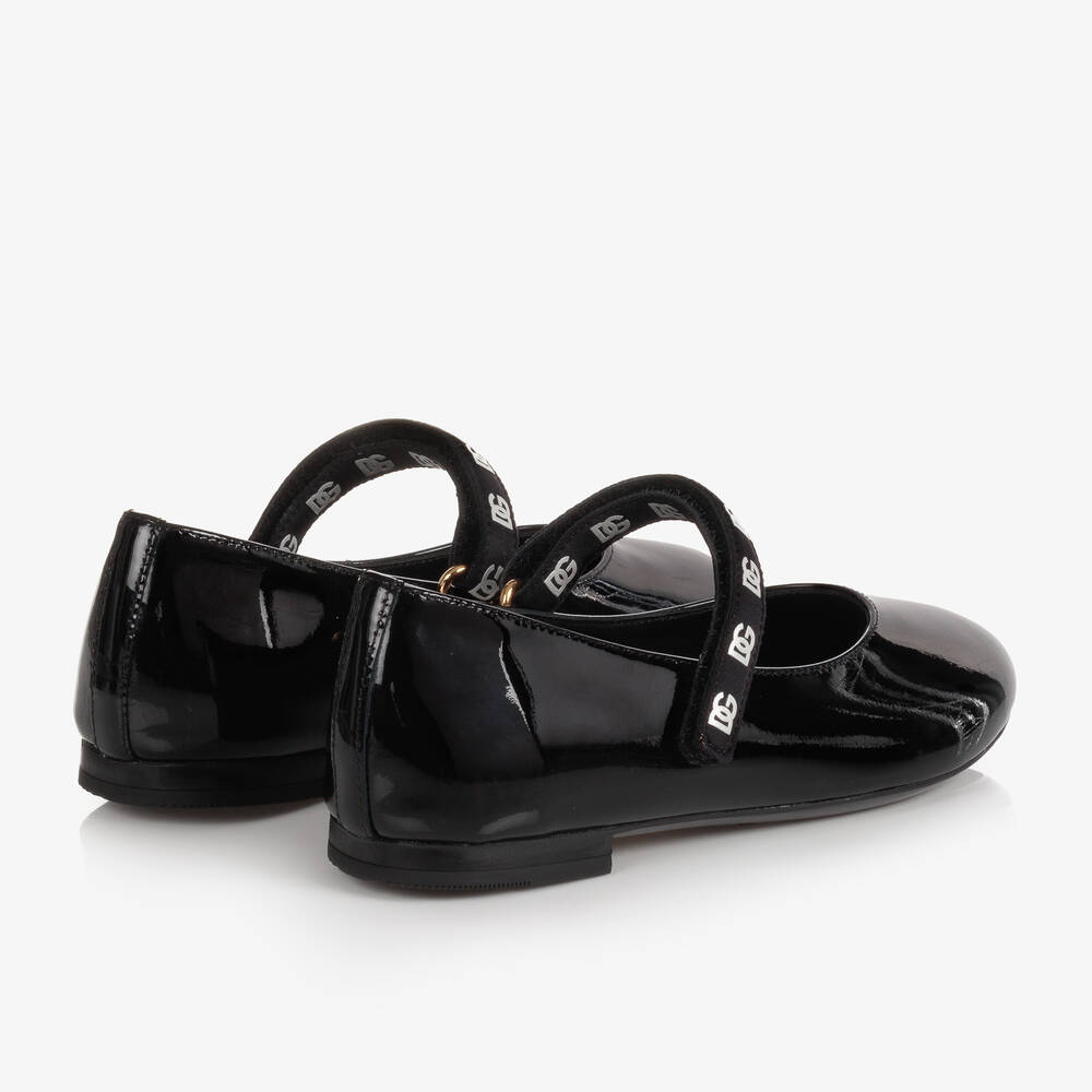 Dolce & Gabbana-Teen Girls Black Patent Leather Pumps | Childrensalon