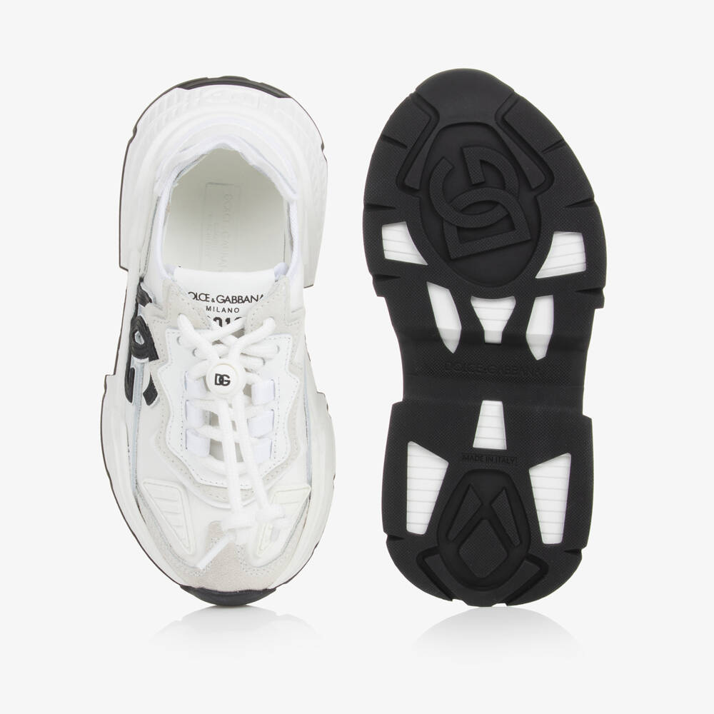 Dolce & Gabbana-White Daymaster DG Trainers | Childrensalon
