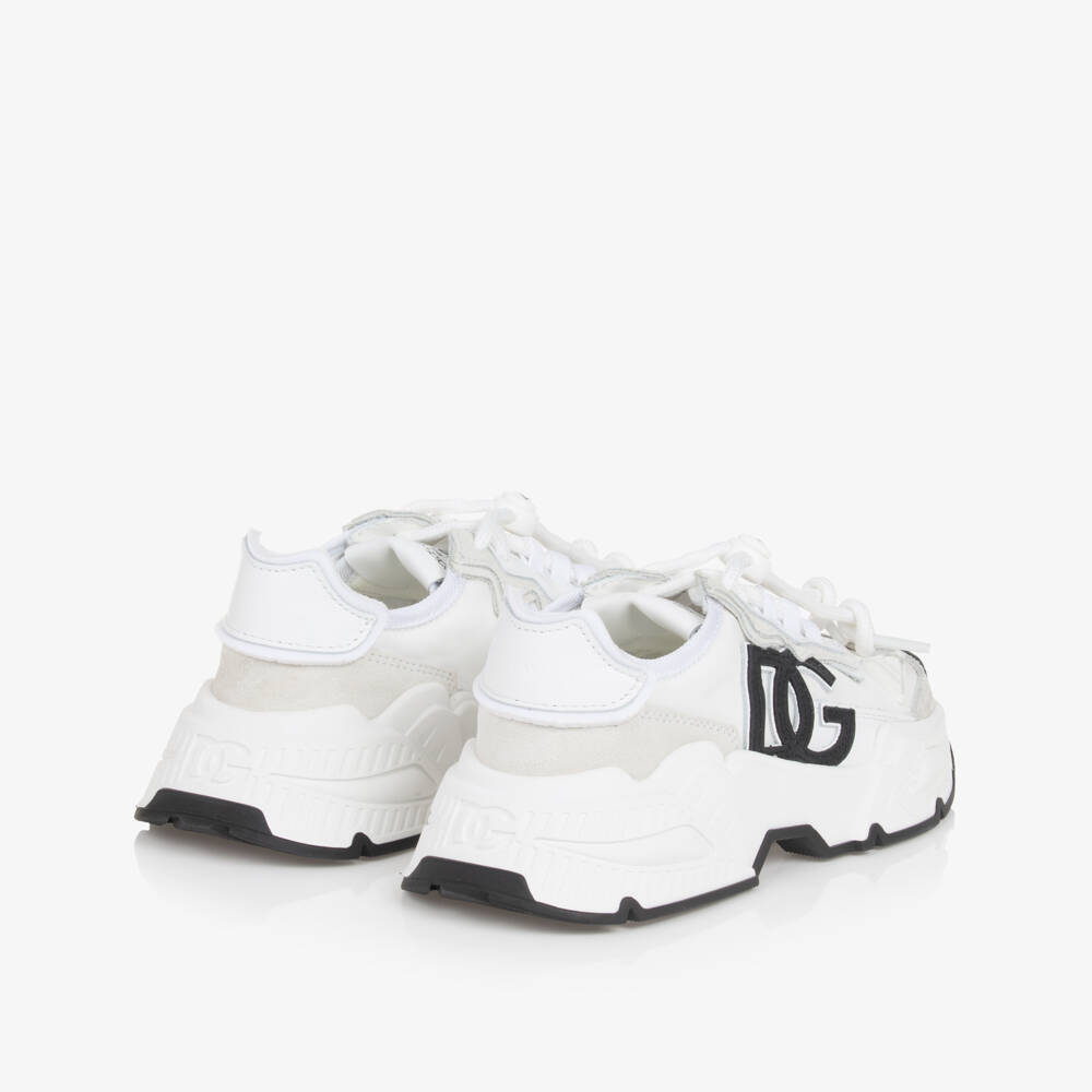 Dolce & Gabbana-White Daymaster DG Trainers | Childrensalon