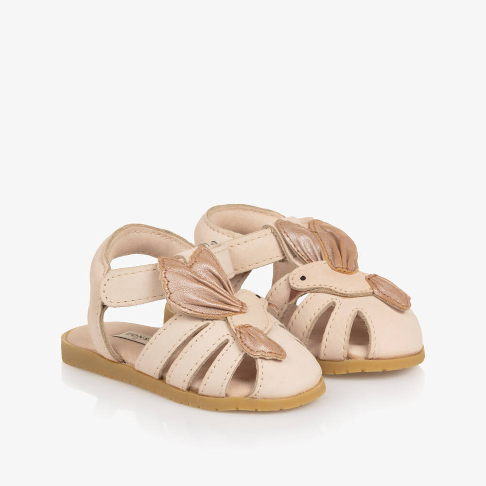 Donsje-حذاء لمرحلة بدء المشي لون زهري للبنات الرضع | Childrensalon