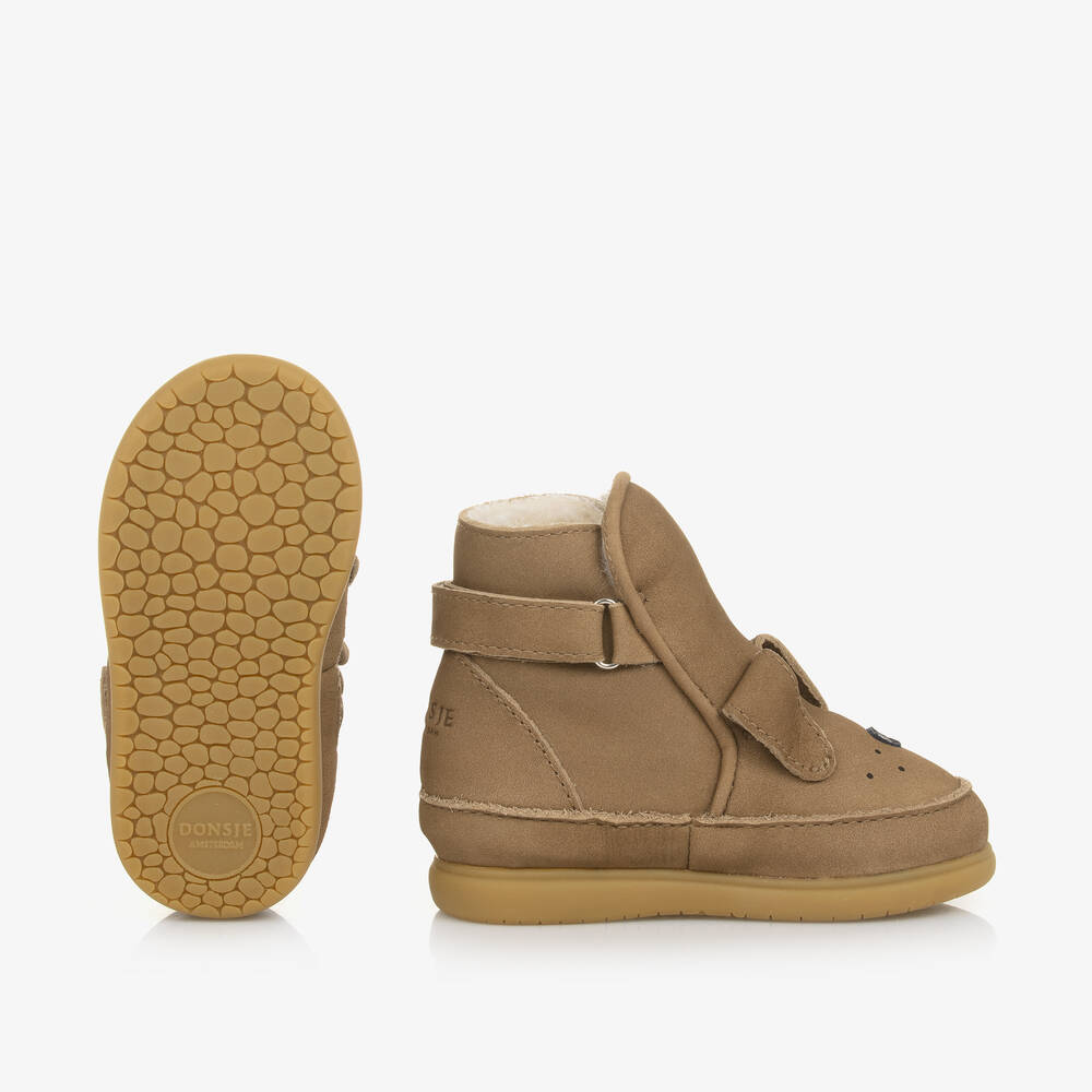 Donsje-Brown First Walker Dog Boots | Childrensalon
