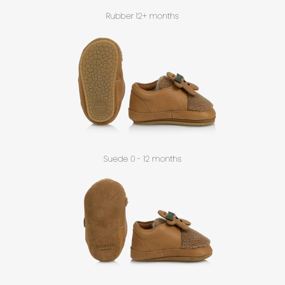 Donsje-Brown Gingerbread Pre Walker Shoes | Childrensalon