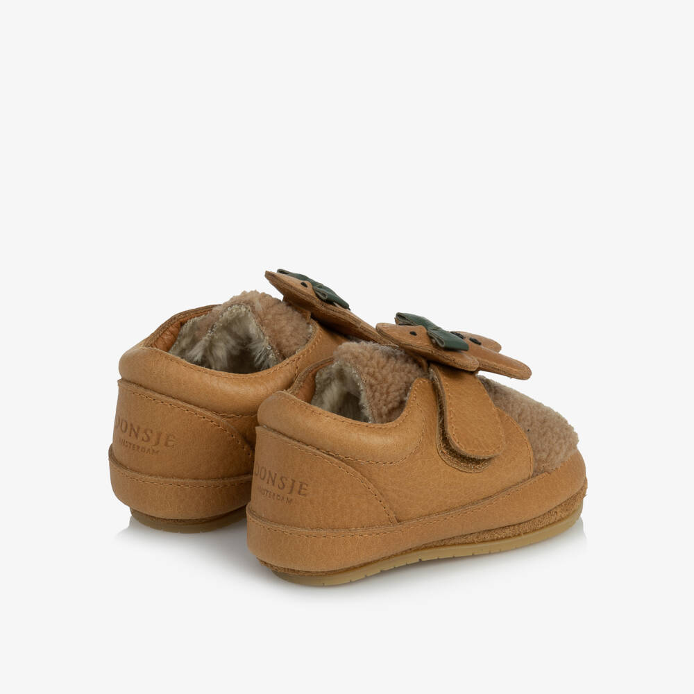 Donsje-Brown Gingerbread Pre Walker Shoes | Childrensalon