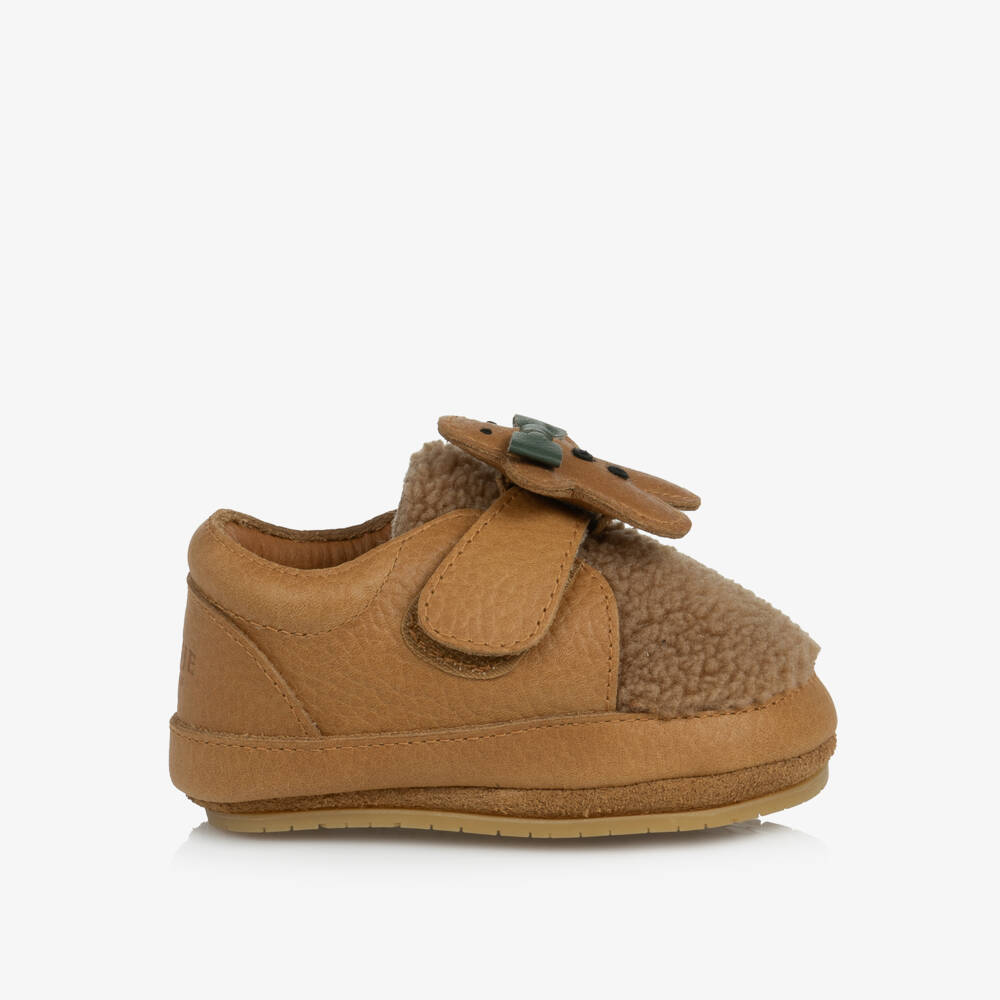 Donsje-Brown Gingerbread Pre Walker Shoes | Childrensalon