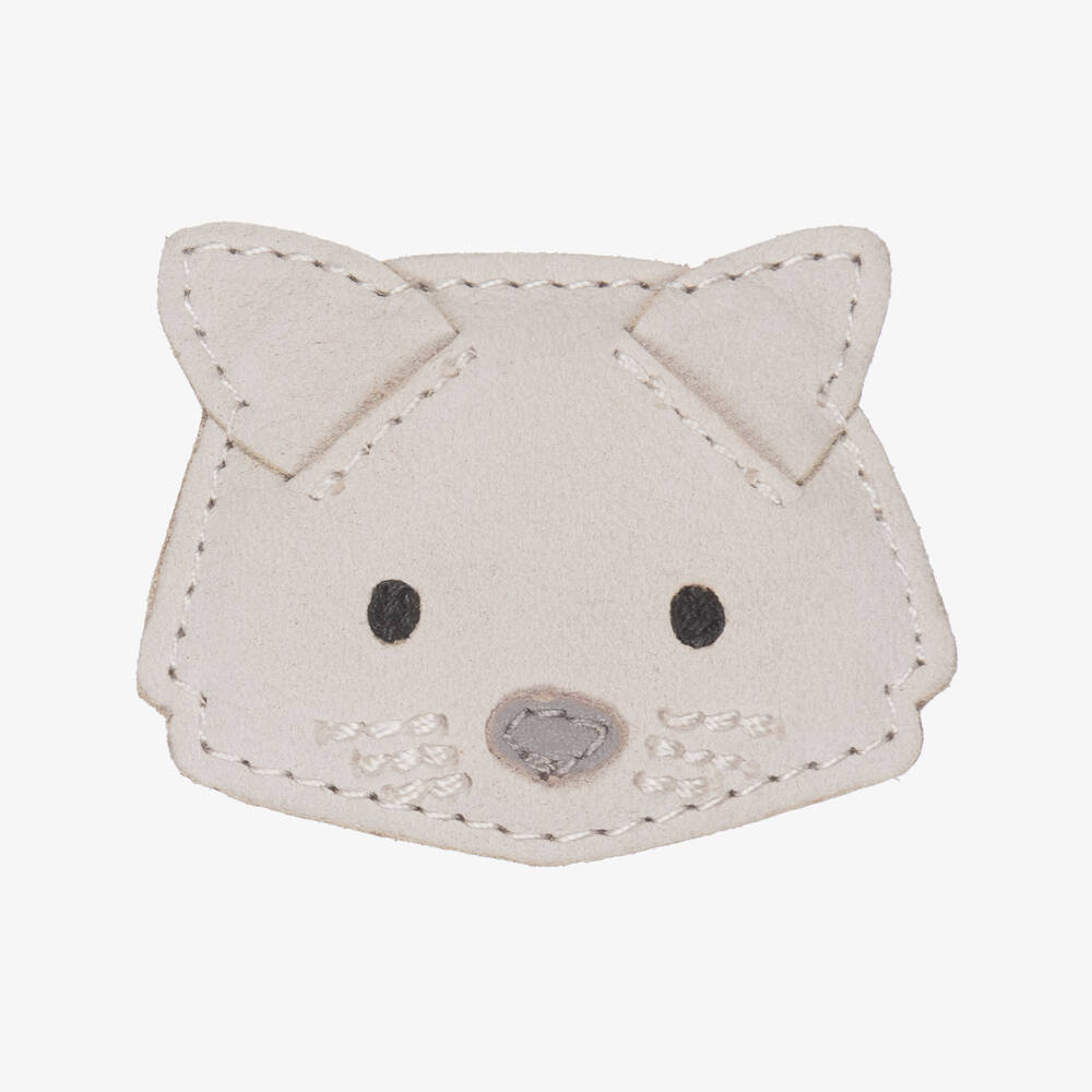 Donsje-مشبك شعر جلد لون رمادي للبنات (5 سم) | Childrensalon