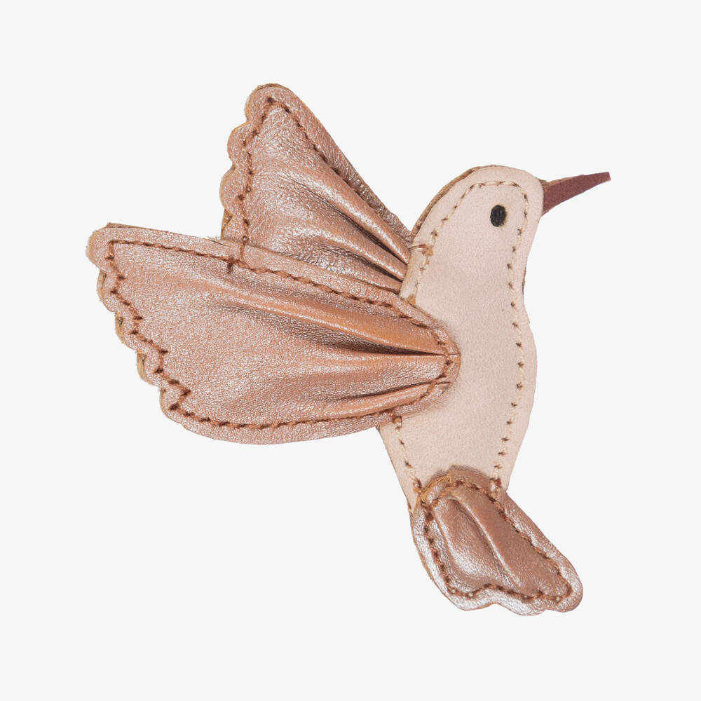 Donsje-مشبك شعر بطائر الطنان جلد لون زهري فاتح للبنات (7 سم) | Childrensalon