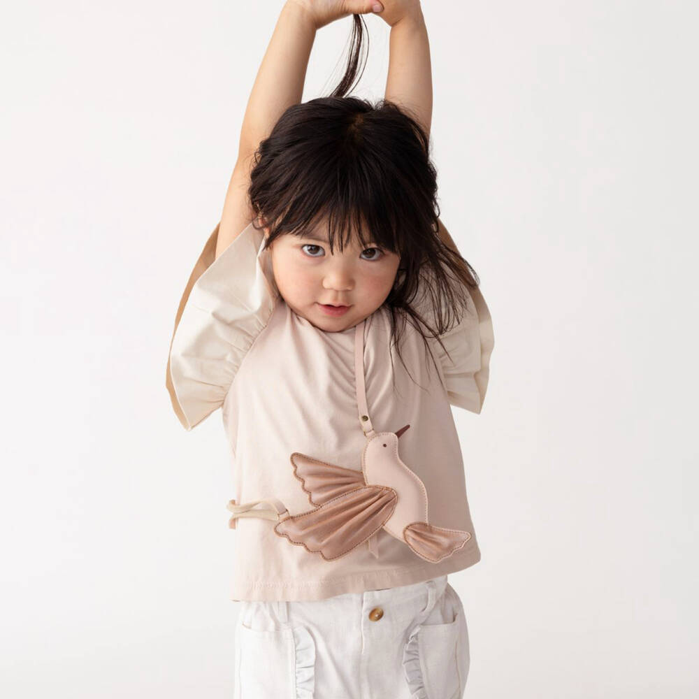 Donsje-حقيبة نقود جلد لون زهري فاتح للبنات (14 سم) | Childrensalon