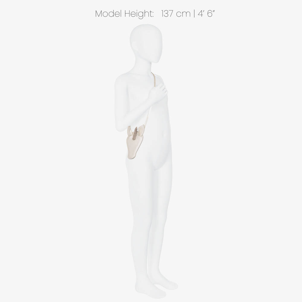 Donsje-حقيبة يد بشكل وحيد القرن لون عاجي لؤلؤي للبنات (15 سم) | Childrensalon