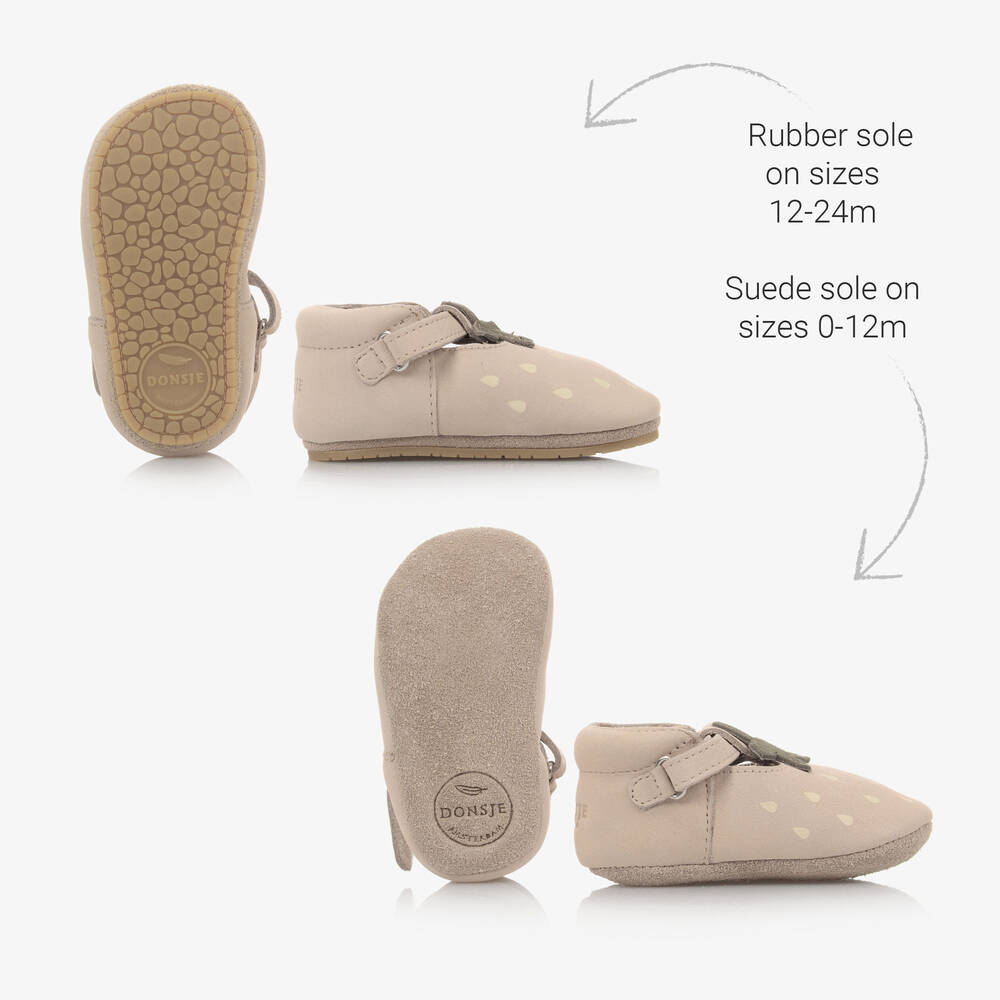 Donsje-Розовые кожаные туфли с клубникой для малышек | Childrensalon