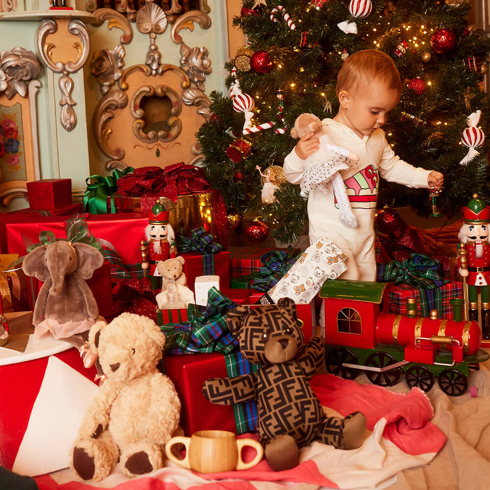 Doudou et Compagnie-Beige Velour Teddy Doudou (22cm) | Childrensalon