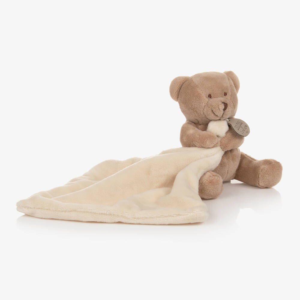 Doudou et Compagnie-Beige Velour Teddy Doudou (22cm) | Childrensalon
