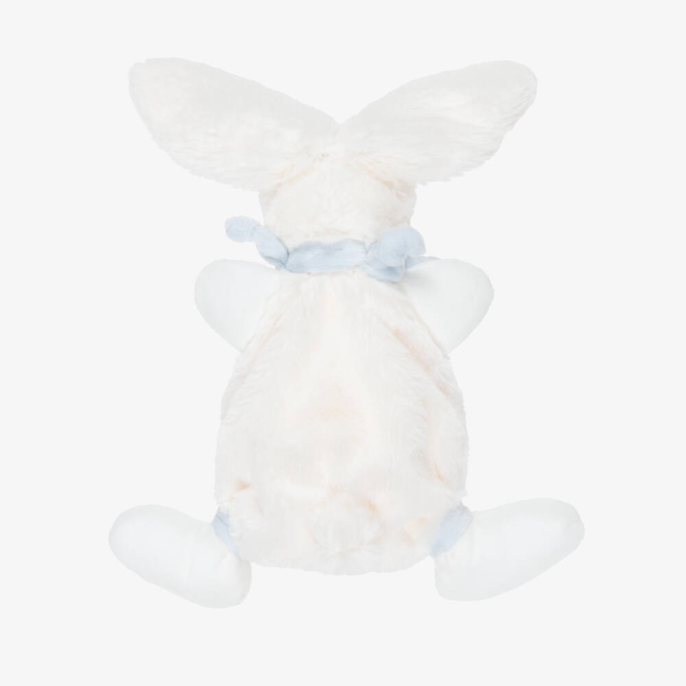 Doudou et Compagnie-Ivory & Blue Plush Bunny Doudou (26cm) | Childrensalon