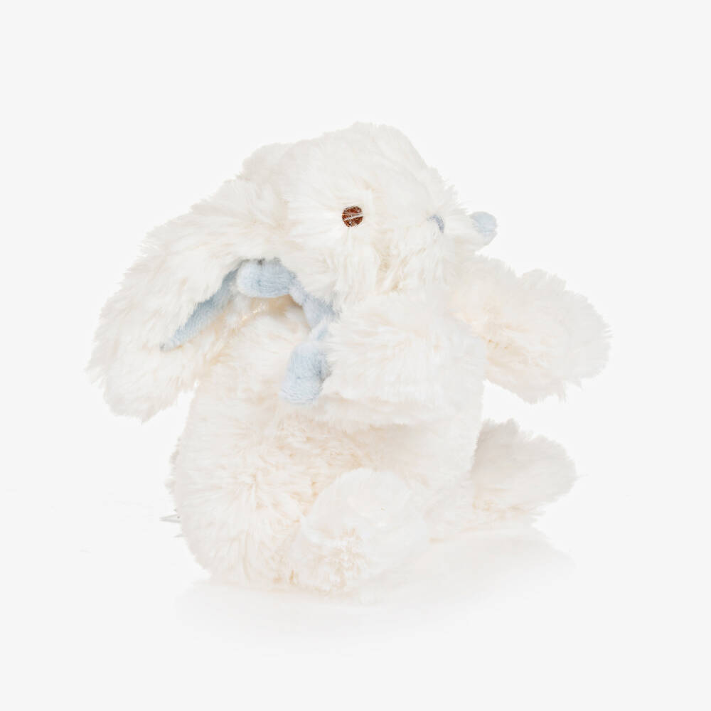 Doudou et Compagnie-Ivory & Blue Plush Bunny Soft Toy (16cm) | Childrensalon