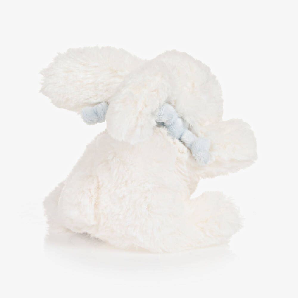 Doudou et Compagnie-Ivory & Blue Plush Bunny Soft Toy (16cm) | Childrensalon