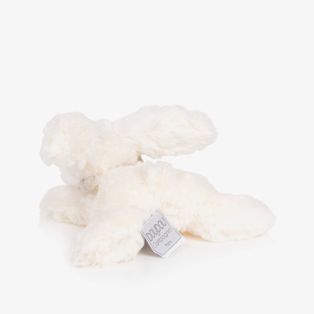 Doudou et Compagnie-لعبة أرنب فرو صناعي لون عاجي (16سم) | Childrensalon