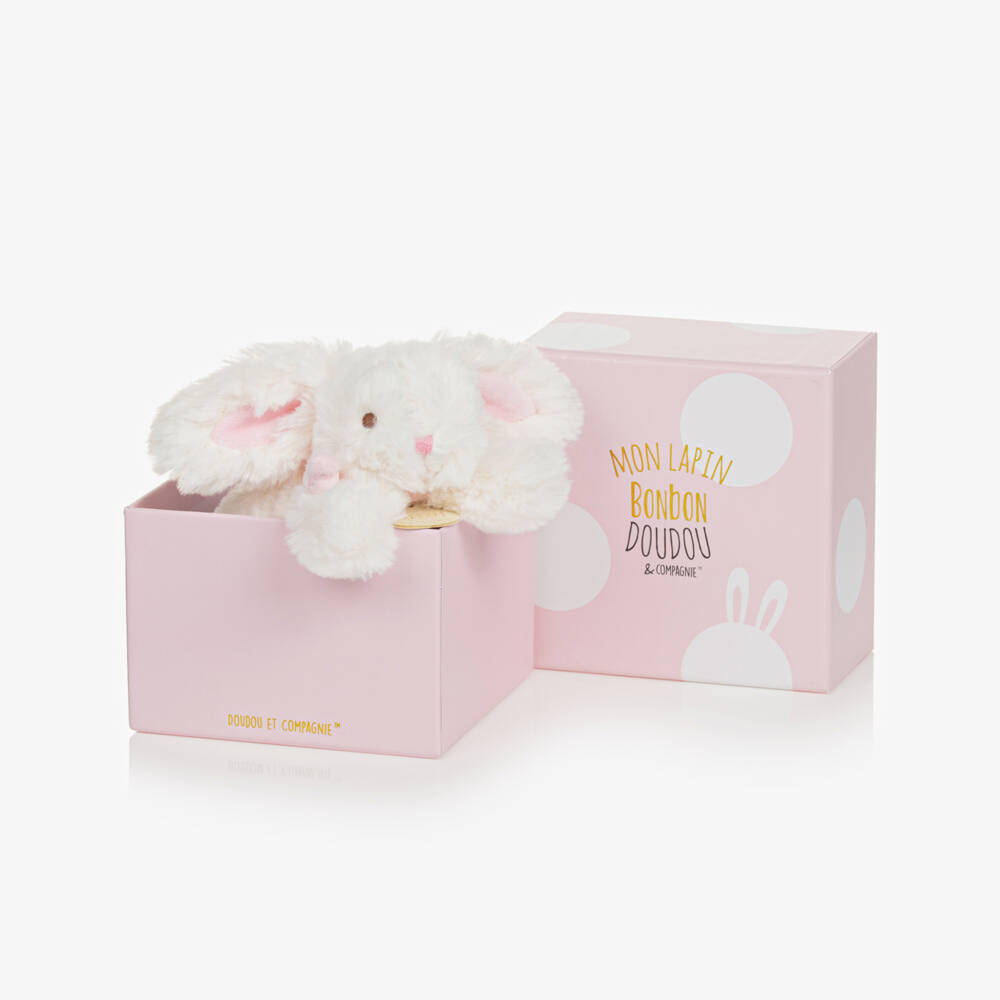 Doudou et Compagnie-دمية أرنب فرو إصطناعي للأطفال (16سم) | Childrensalon