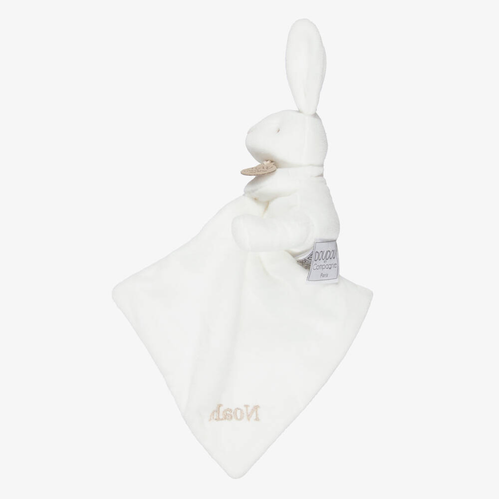 Doudou et Compagnie-Personalised Velour Bunny Comforter (22cm) | Childrensalon