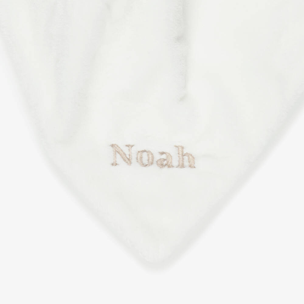 Doudou et Compagnie-Personalised Velour Bunny Comforter (22cm) | Childrensalon