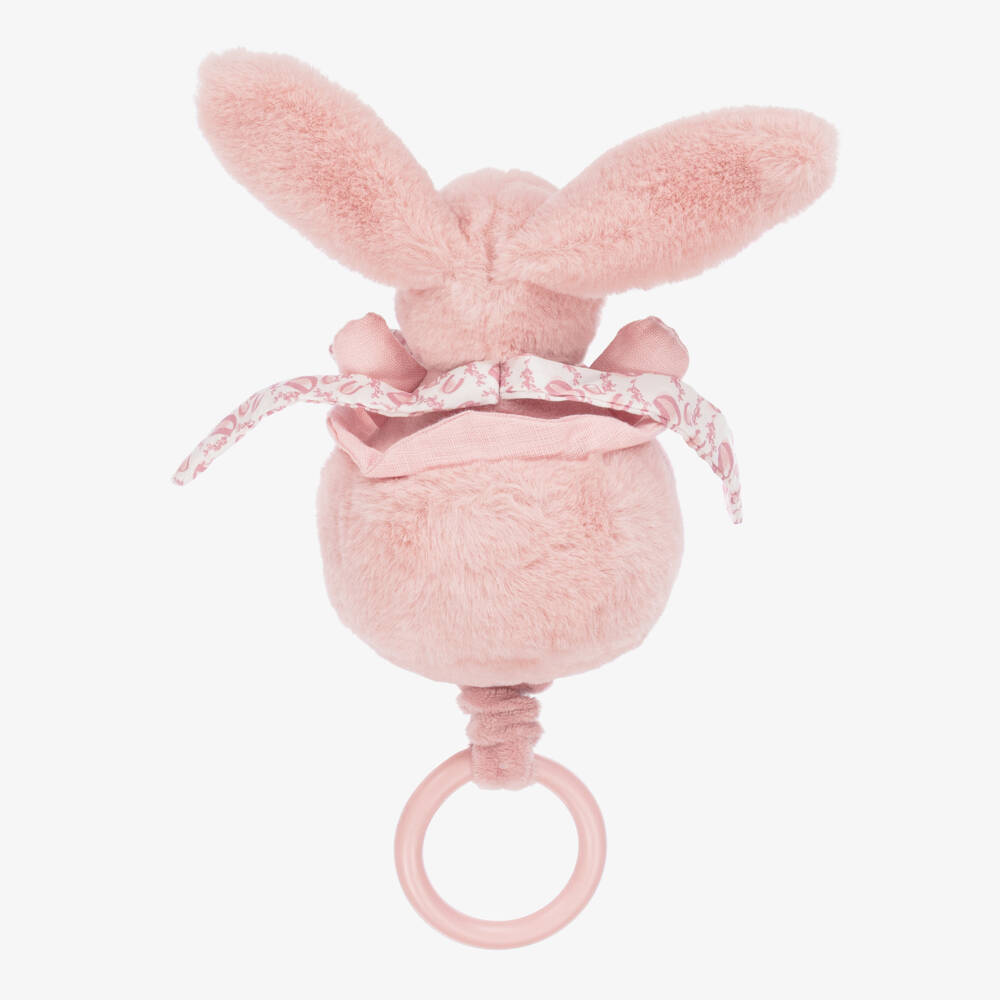 Doudou et Compagnie-Pink Bunny Soft Musical Pull Toy (20cm) | Childrensalon