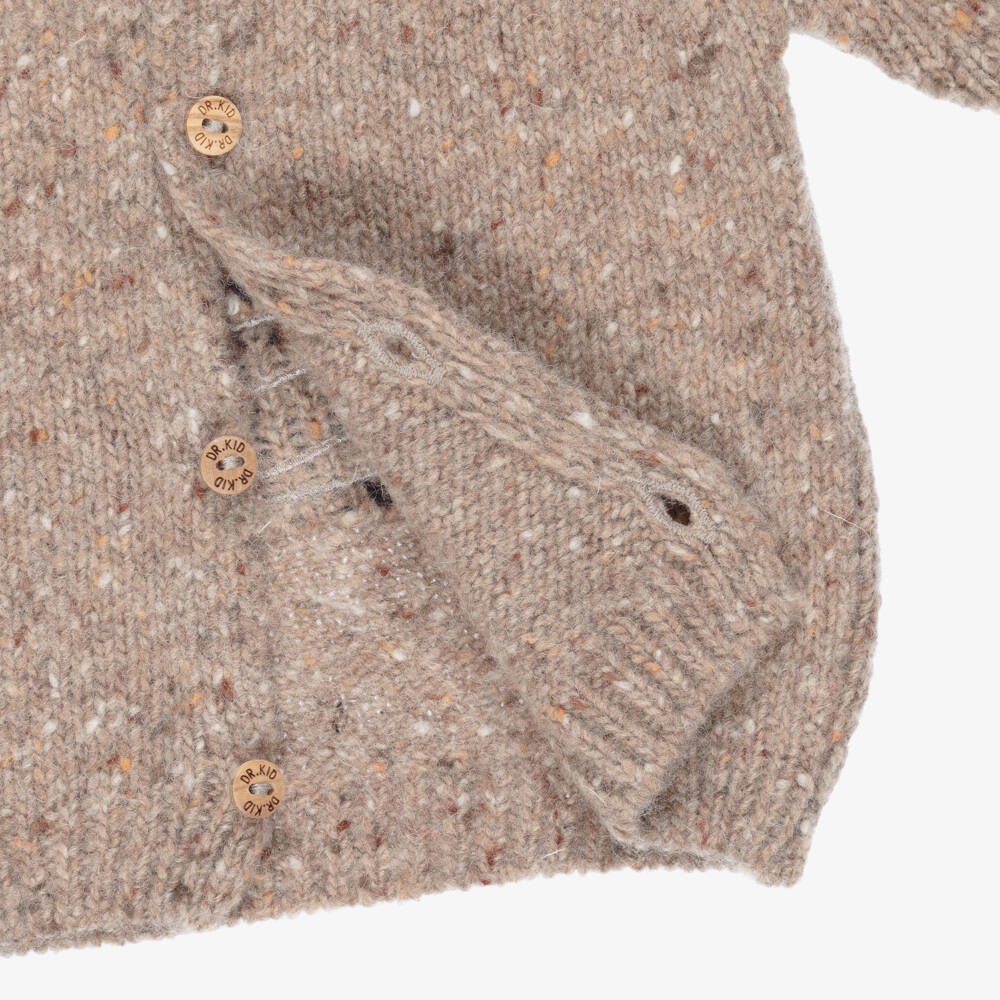 Dr. Kid-Baby Boys Brown Wool Bear Sweater | Childrensalon