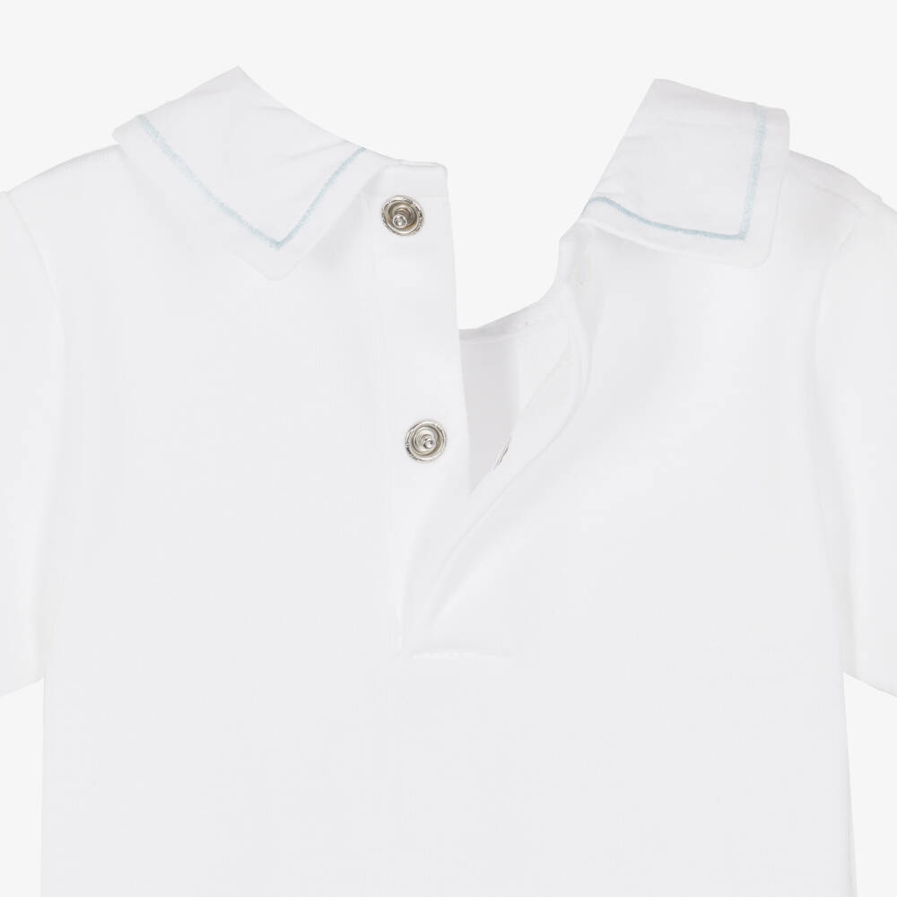 Dr. Kid-Baby Boys White Cotton Shortie | Childrensalon