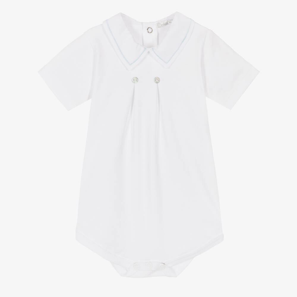 Dr. Kid-Baby Boys White Cotton Shortie | Childrensalon