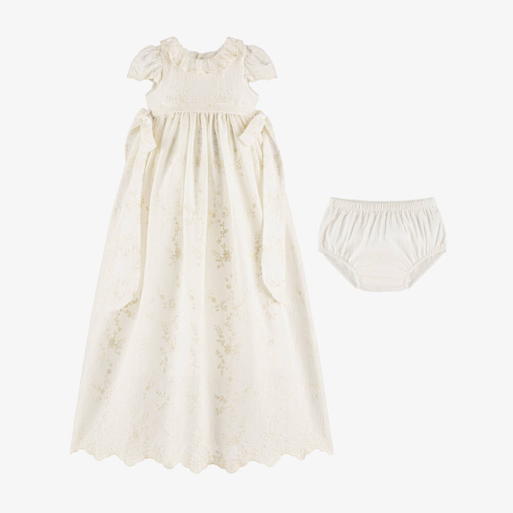 Dr. Kid-Baby Girls Ivory Lace Ceremony Dress | Childrensalon