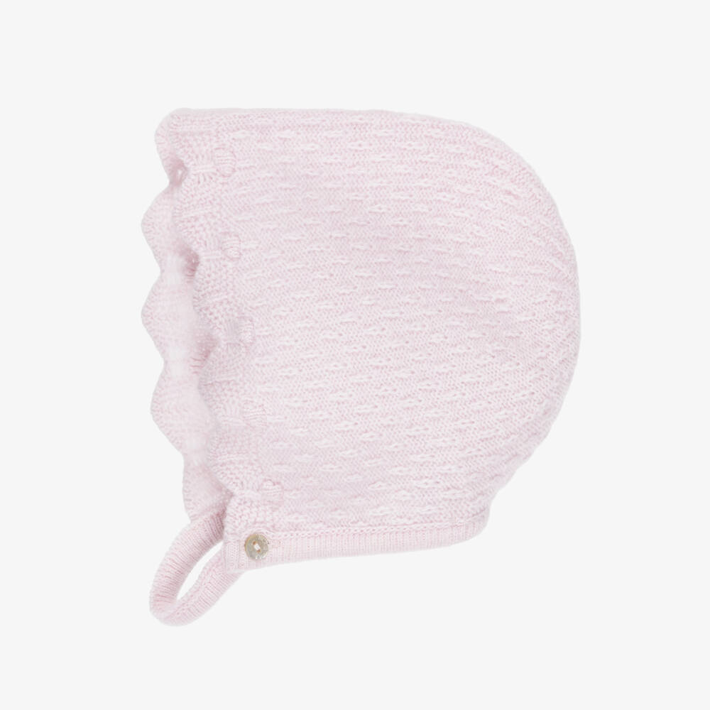 Dr. Kid-Baby Girls Pink Knitted Bonnet | Childrensalon