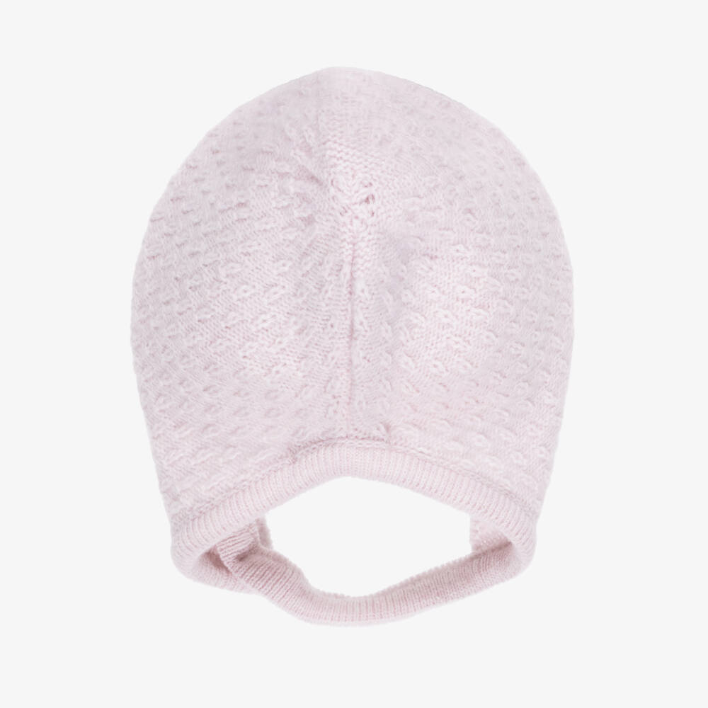 Dr. Kid-Baby Girls Pink Knitted Bonnet | Childrensalon