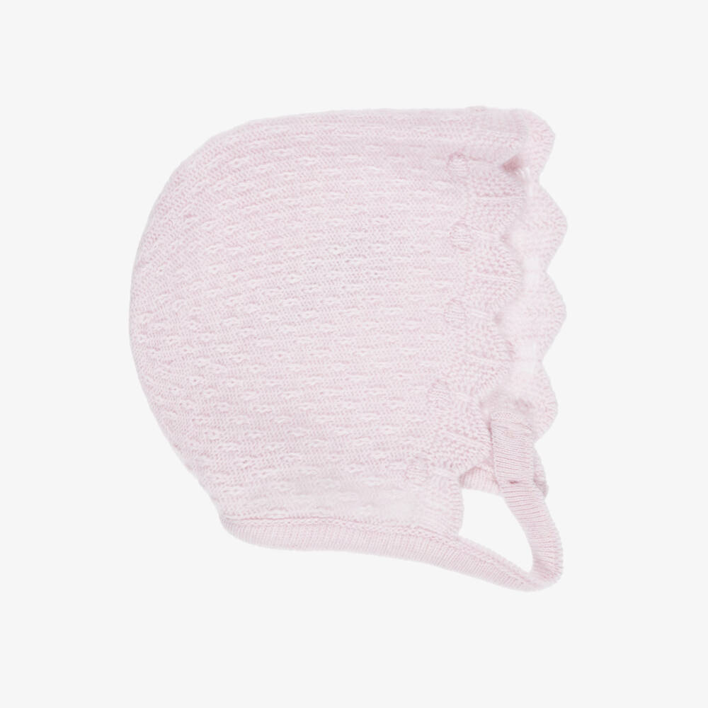 Dr. Kid-Baby Girls Pink Knitted Bonnet | Childrensalon