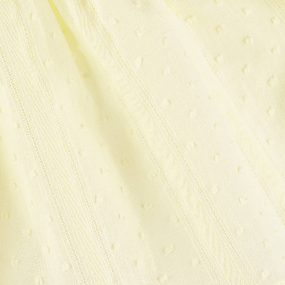 Dr. Kid-Baby Girls Yellow Cotton Smocked Dress with Embroidered Bees | Childrensalon