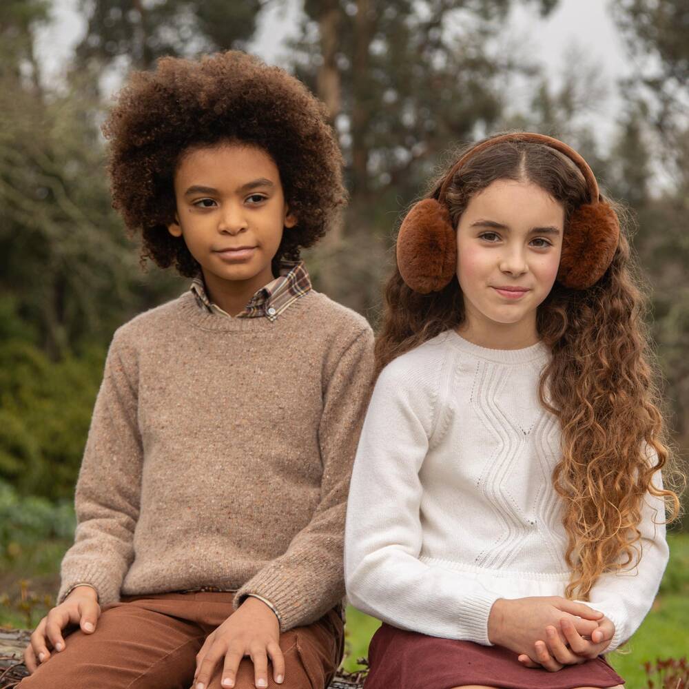Dr. Kid-Boys Brown Speckled Wool Knit Sweater | Childrensalon