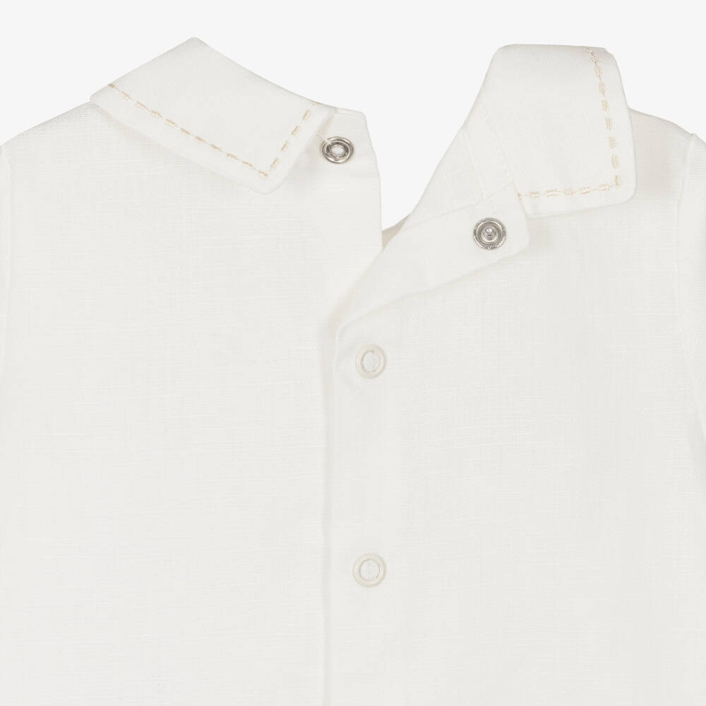 Dr. Kid-Boys Ivory Shortie with Pintucks | Childrensalon