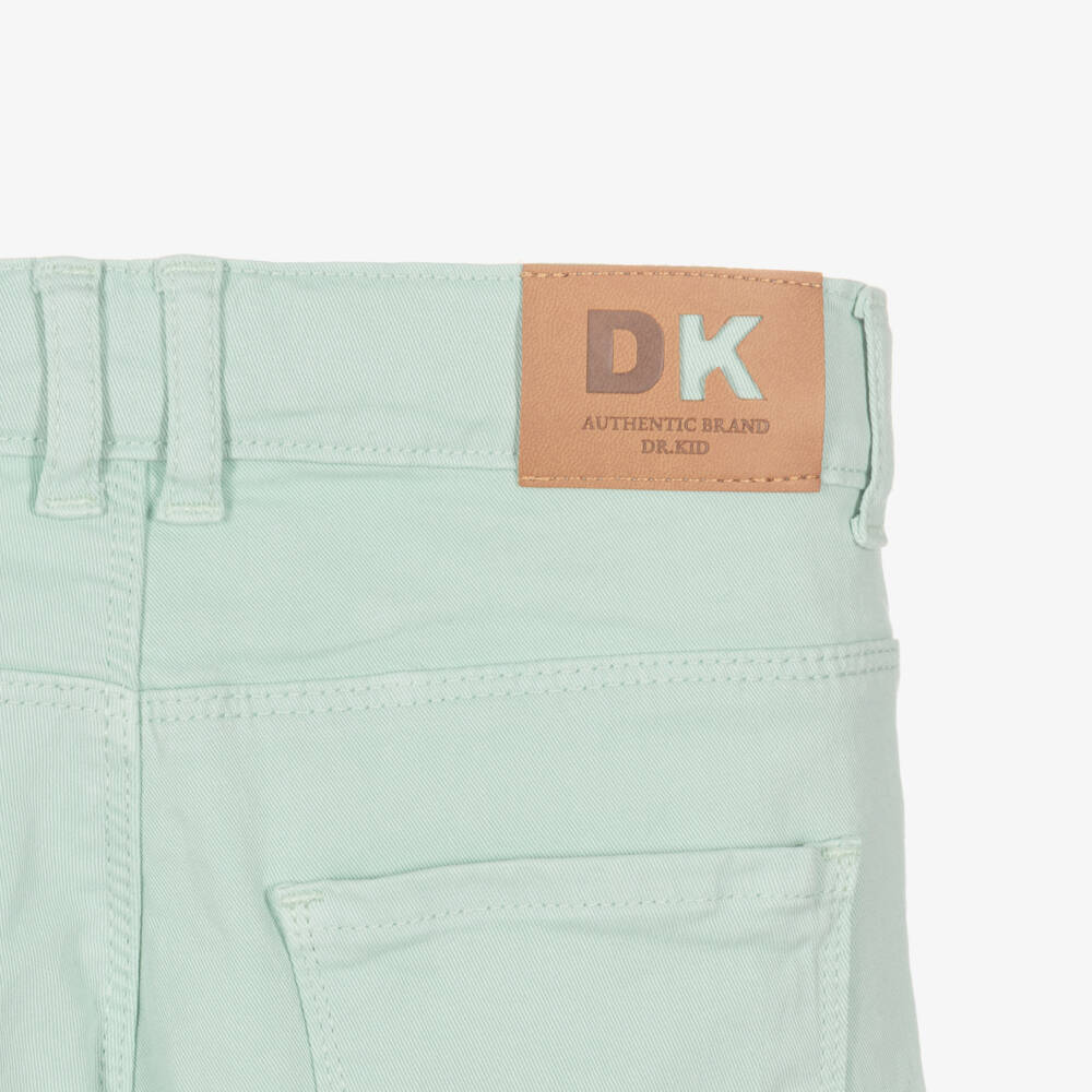 Dr. Kid-Boys Mint Green Cotton Chino Shorts | Childrensalon