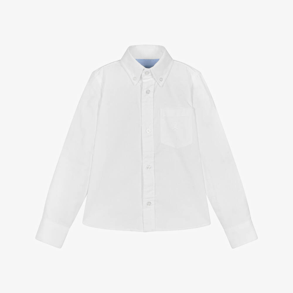 Dr. Kid-Boys White Oxford Cotton Shirt | Childrensalon