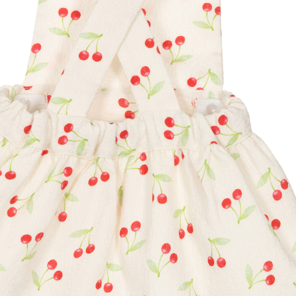 Cherry / Pink Pinafore Top and Bloomer Set