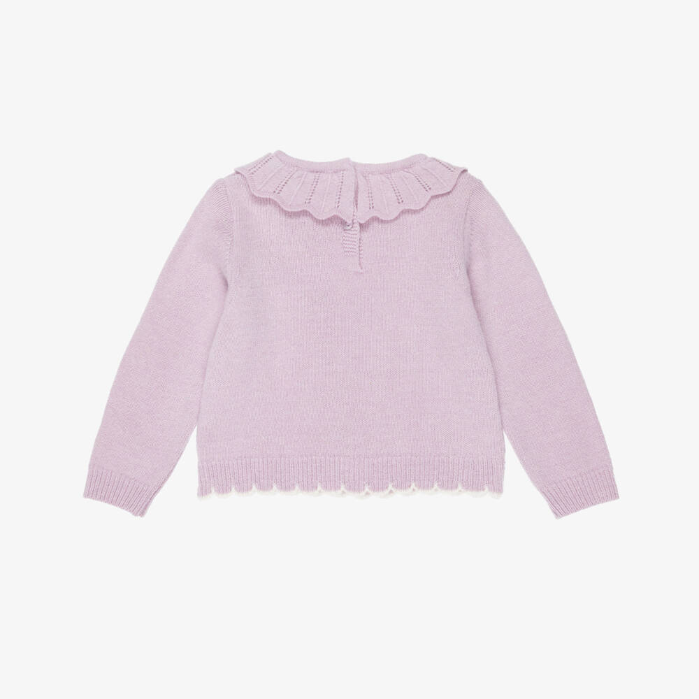 Dr. Kid-Girls Lavender Purple Duck Sweater | Childrensalon