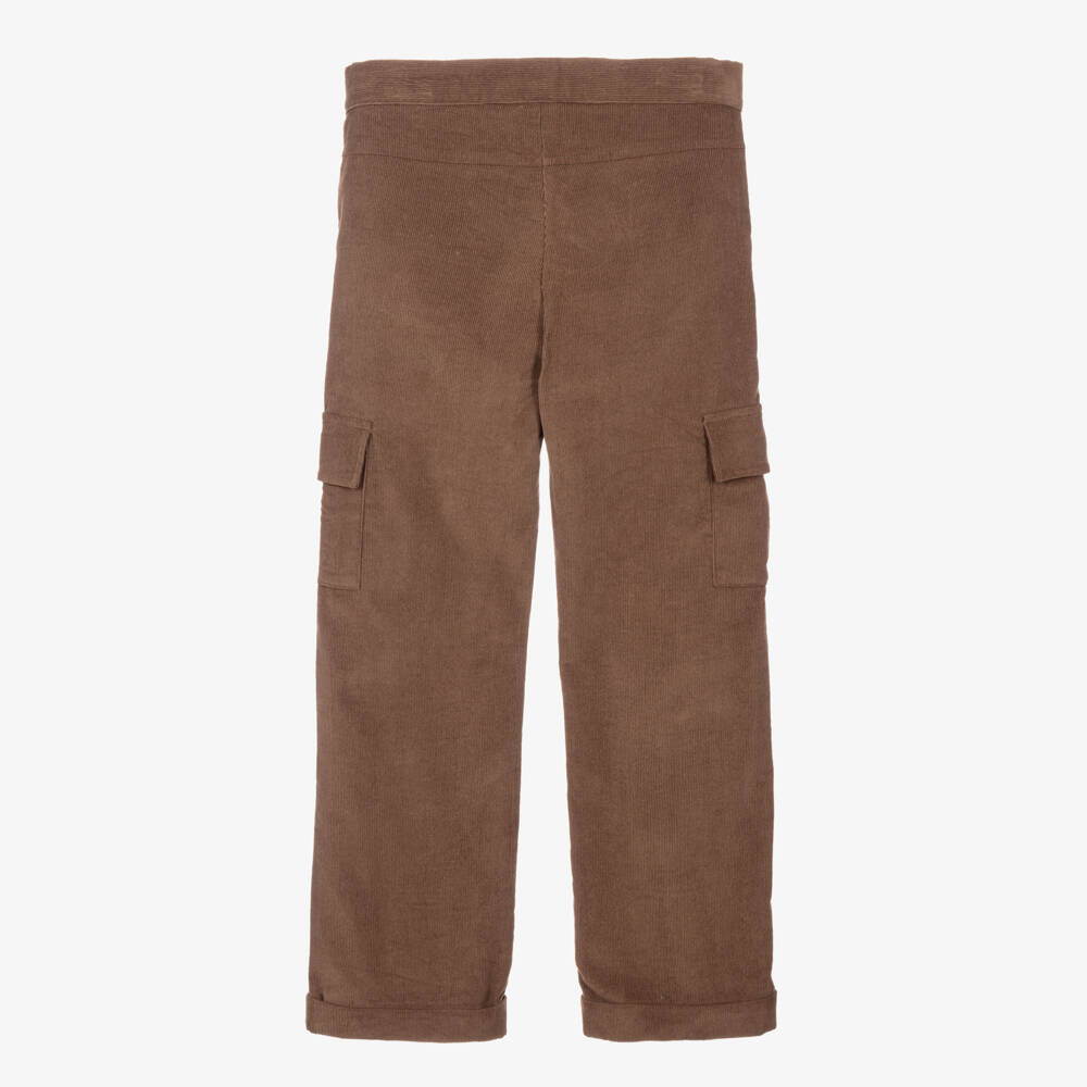 Dr. Kid-Older Boys Brown Corduroy Cargo Trousers | Childrensalon