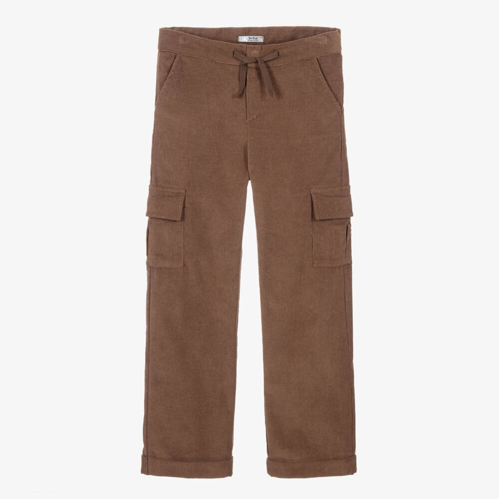 Dr. Kid-Older Boys Brown Corduroy Cargo Trousers | Childrensalon