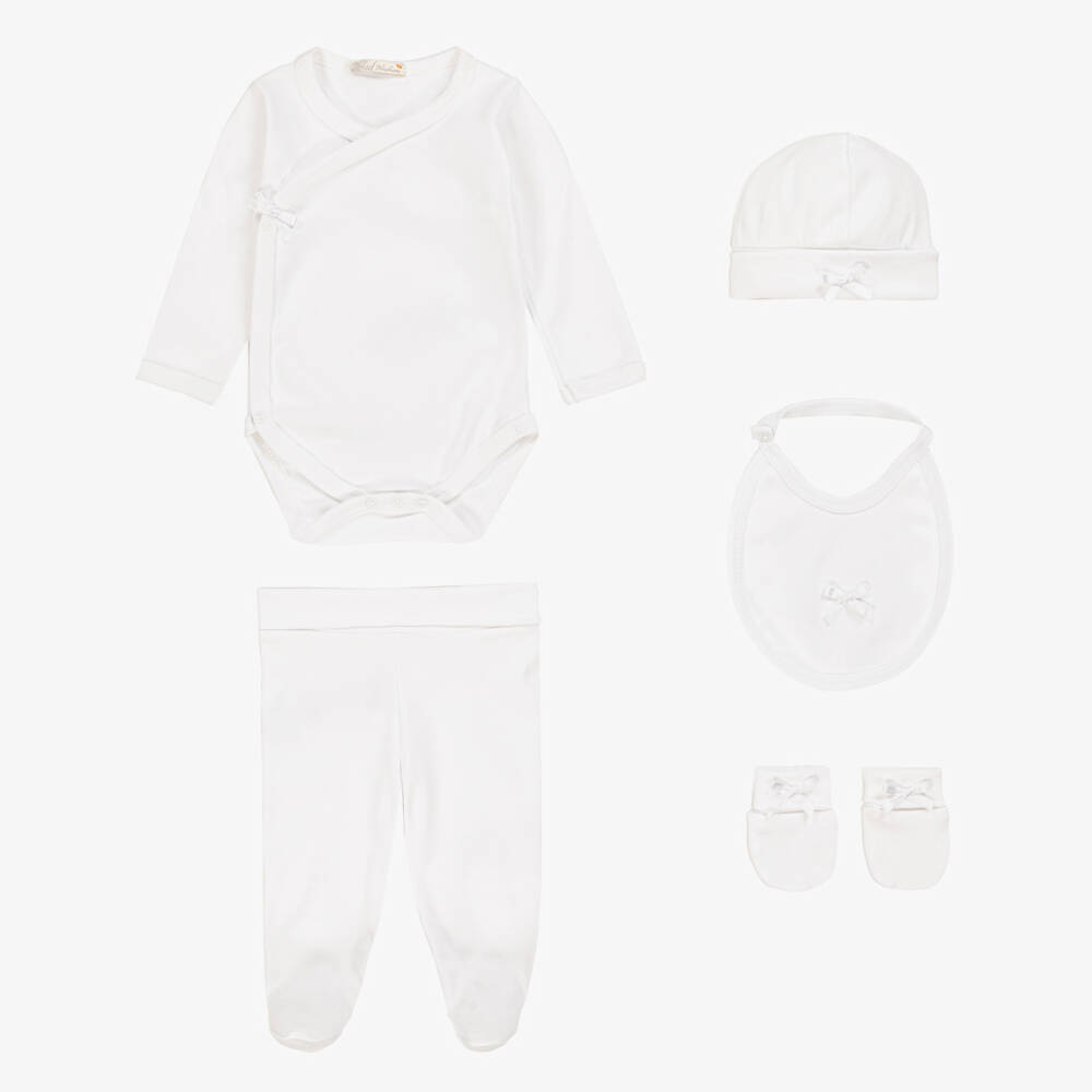 Dr. Kid-White Cotton Babysuit Set | Childrensalon