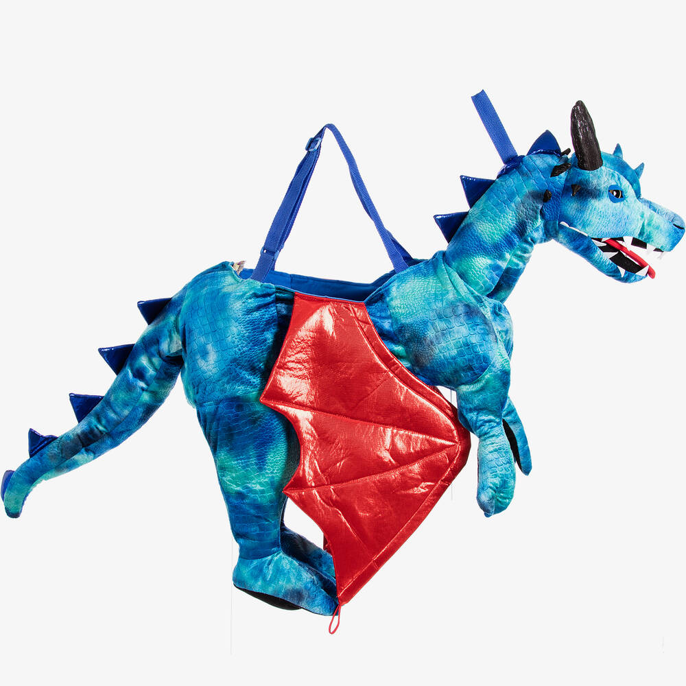 Dress Up by Design-Blue & Green Dragon Costume with Red Wings | Childrensalon