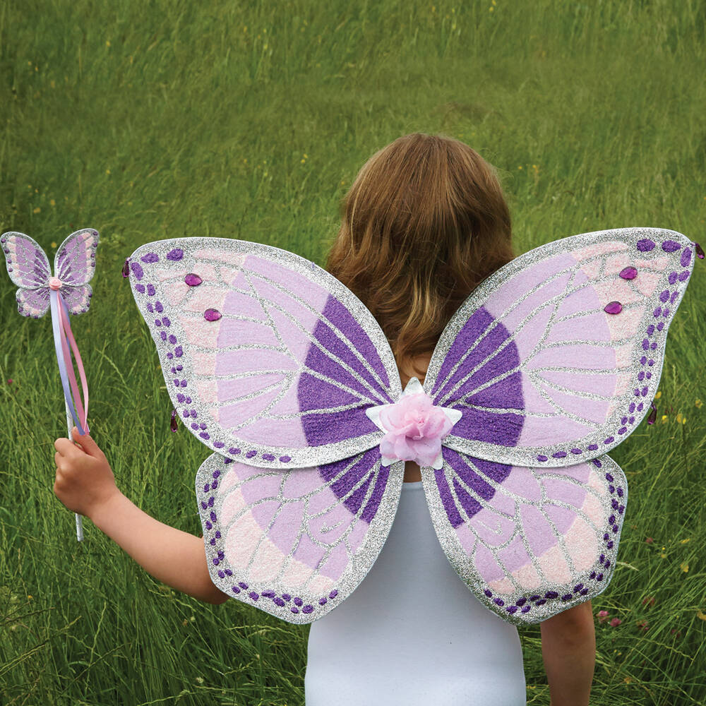 Dress Up by Design-Сиреневые крылья и волшебная палочка для девочек | Childrensalon