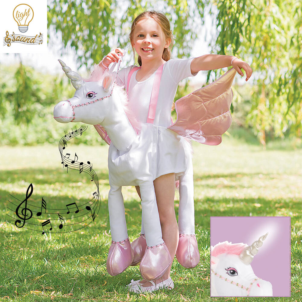 Dress Up by Design-Girls White Sound & Light Unicorn Costume | Childrensalon