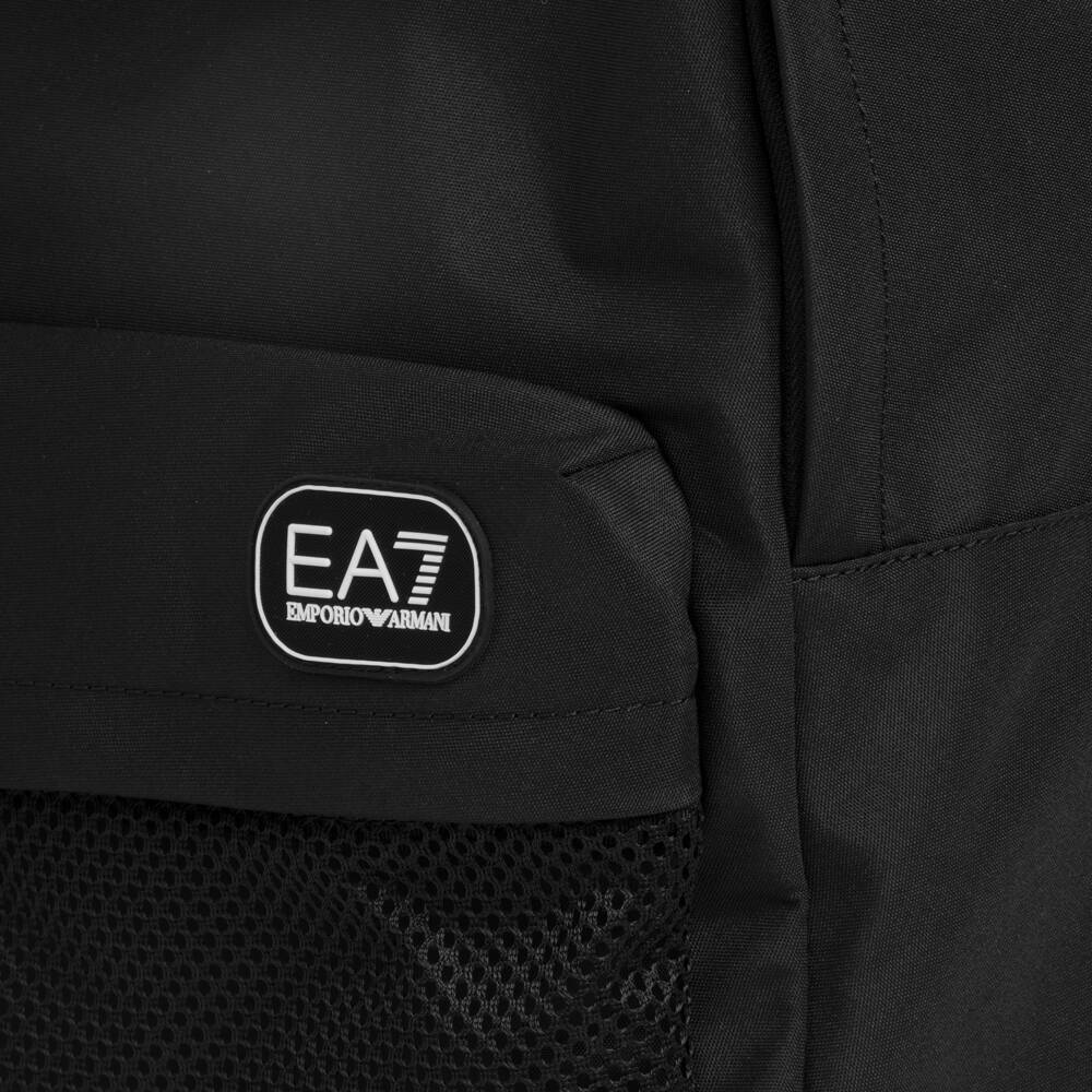 EA7 Emporio Armani-Black Backpack with EA7 Logo (40cm) | Childrensalon