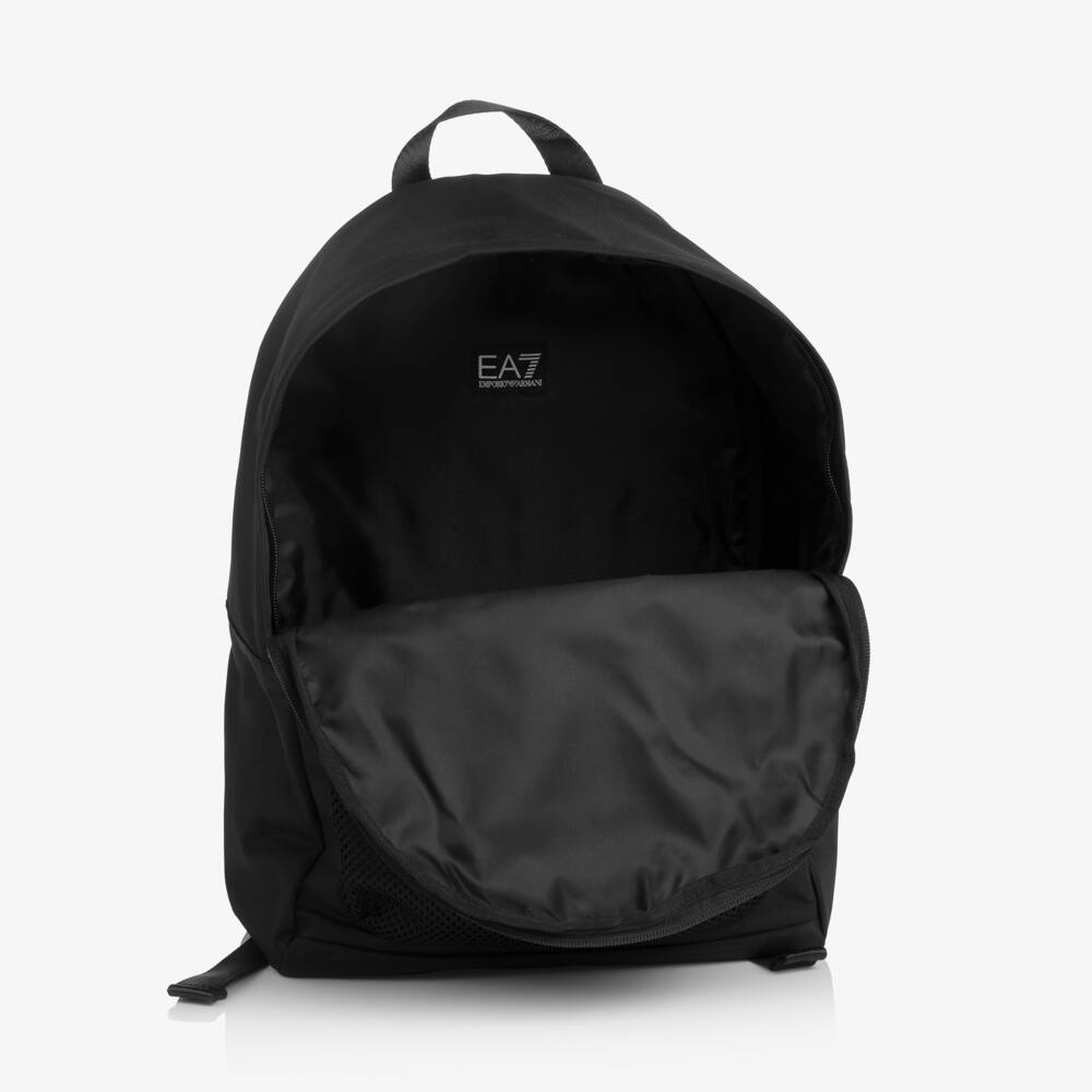 EA7 Emporio Armani-Black Backpack with EA7 Logo (40cm) | Childrensalon