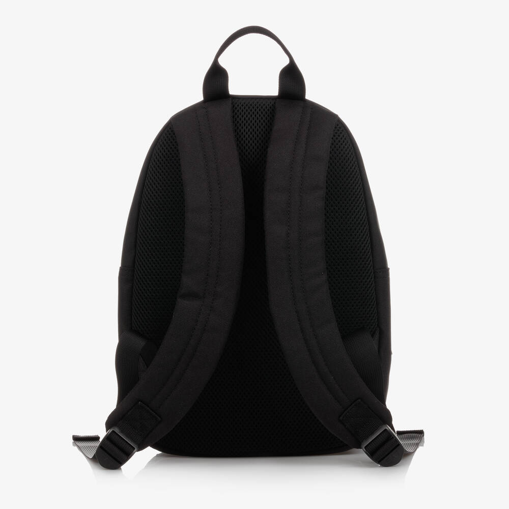 EA7 Emporio Armani-Black Canvas Backpack (33cm) | Childrensalon