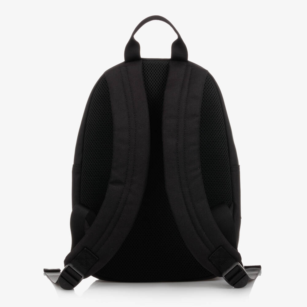 EA7 Emporio Armani-Black Canvas Backpack (33cm) | Childrensalon