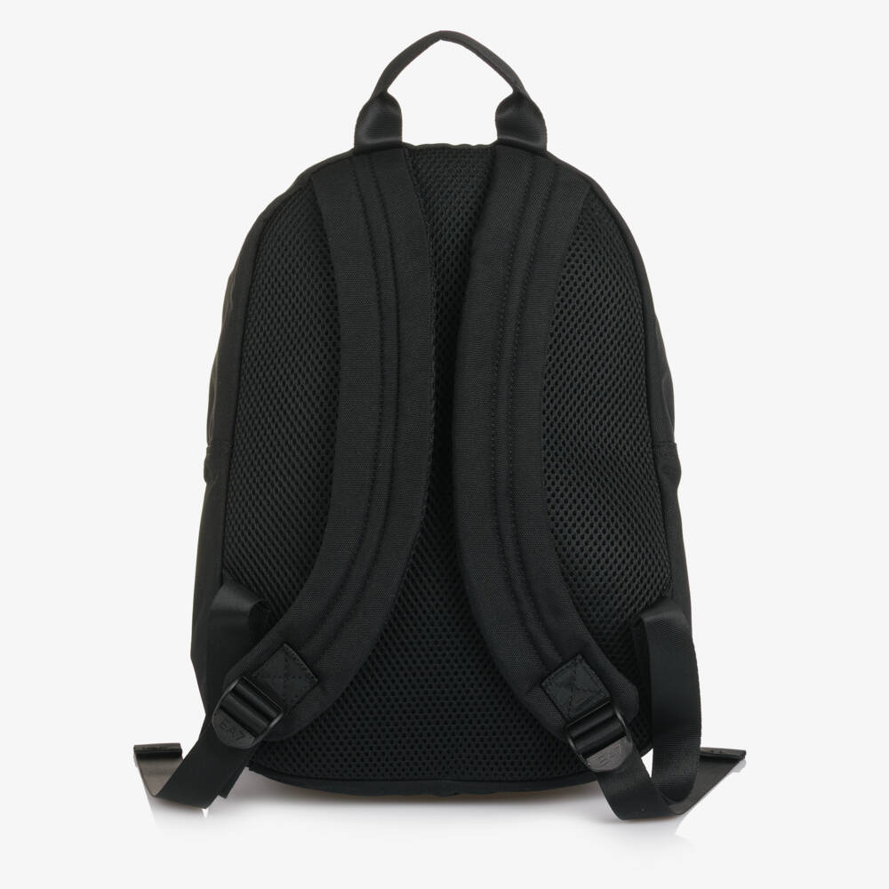 EA7 Emporio Armani-حقيبة ظهر كانفاس بشعار لون أسود (34 سم) | Childrensalon