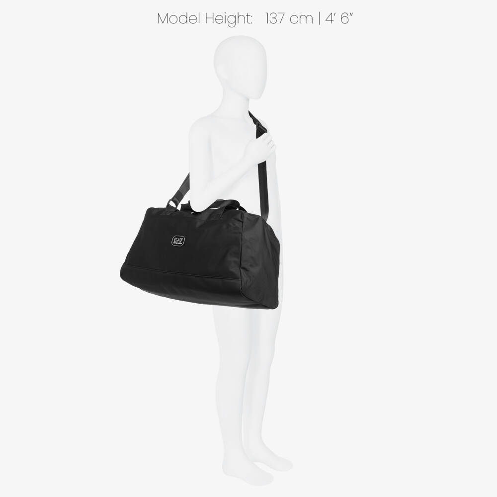 EA7 Emporio Armani-Black EA7 Sports Bag (40cm) | Childrensalon