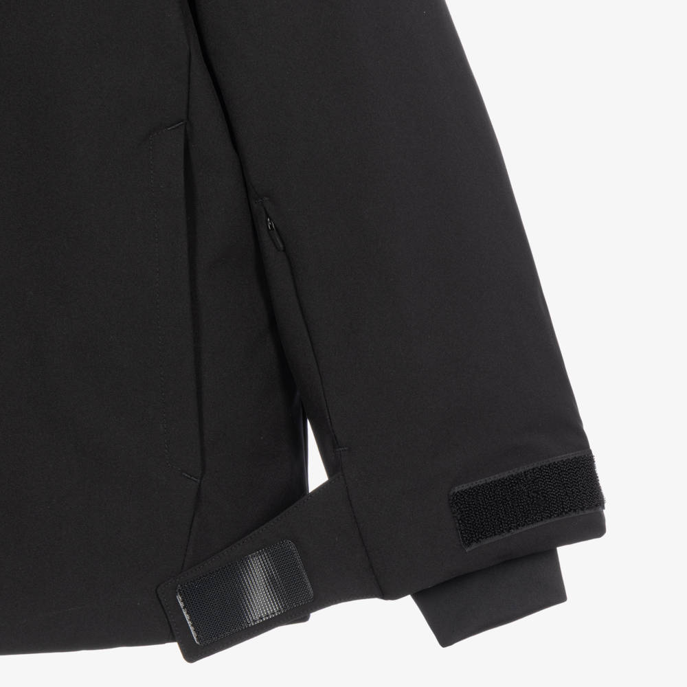 EA7 Emporio Armani-Black Technical Ski Jacket | Childrensalon